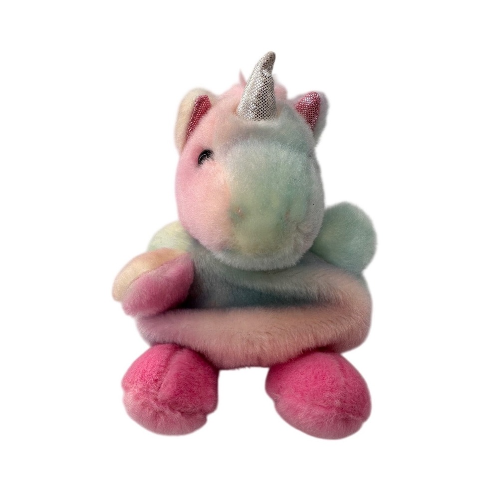 Aurora World Starlit Unicorn Palm Pals Plush Rainbow Pastel Stuffed Animal 5"